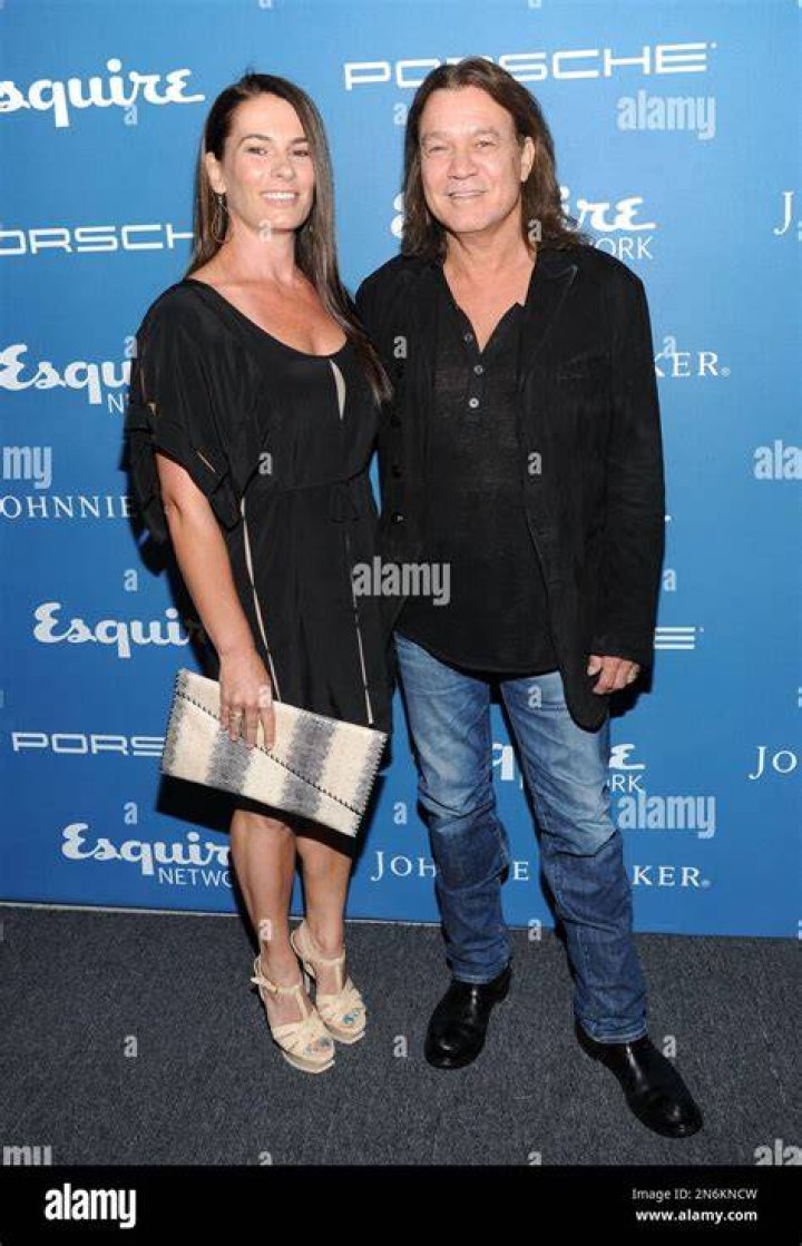 Janie Liszewski and Eddie Van Halen attend the George Lopez Foundation 10th Anniversary Celebration Party at Baltaire on April 30, 2017, in Los Angeles